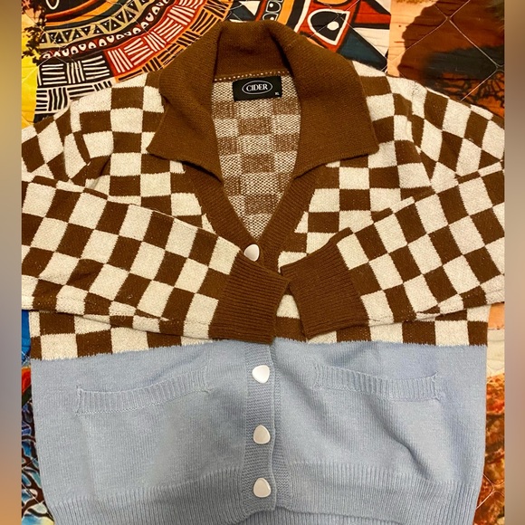 Patchwork check cardigan - Picture 2 of 5